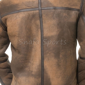 Brand New Sheepskin Men's Quilted Jacket with 100% Genuine Leather Breathable Luxury Quality OEM Service From Shearling Jacket - Product Image 5