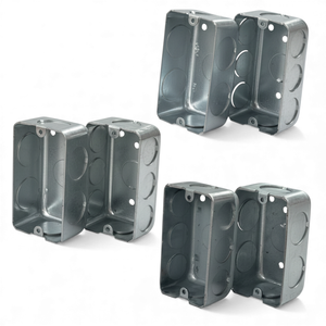 Boîte électrique rectangulaire en acier galvanisé robuste, simple gang, anti-corrosion, pour systèmes électriques - Product Image 3