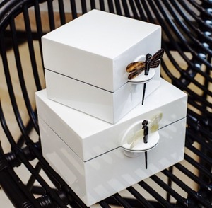 กล่องเก็บของทรงสี่เหลี่ยมพิมพ์ลายไม้ไผ่เคลือบเงา New Choice กล่องเก็บเครื่องประดับ ออกแบบตามสั่ง OEM ผลิตด้วยมือ โรงงานเวียดนาม - Product Image 6
