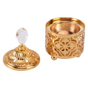 Quemador de Incienso Portátil Mubkhar de Metal Chapado en Oro Árabe al por Mayor, Diseño Hueco Vintage, Soporte para Bakhoor para el Hogar y Bodas - Product Image 4