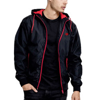 Veste coupe-vent réfléchissante avec logo personnalisé USA, fermeture éclair, tissu ripstop, vêtements de sport, résistante au vent, légère, imperméable, pour homme