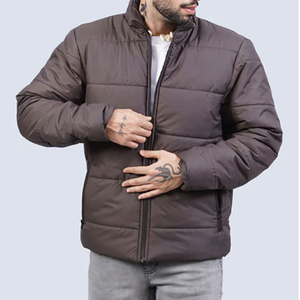 High Quality Waterproof Windproof <b>Hooded</b> Thick Quick Dry 100% Polyester Customized Logo <b>Puffer</b> <b>Jackets</b> for Men Plus Size - Product Image 2