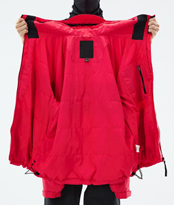 Veste de ski et snowboard personnalisée rouge et noire 2026, imperméable, coupe-vent, isolée, pour homme et femme, fournisseur d'usine - Product Image 6