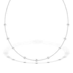 Collar de Diamantes de Corte Redondo Premium con Cadena, Collar de Diamantes Naturales con Certificado IGI para Mujer - Product Image 2