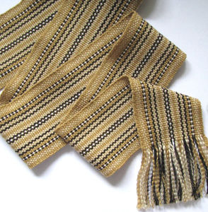 Cinturón ancho tejido marrón – Faja cosaca hecha a mano, cinturón folclórico ucraniano unisex, semialgodón - Product Image 4