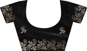 Sari Moderno de Seda Suave para Mujer, con Bordado de Lentejuelas, de Secado Rápido, para Bodas y Fiestas - Product Image 6