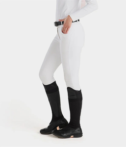 OEM Womens Professional Horse Riding Breeches Full Grip Soft Breathable Equestrian Tights High Quality Relaxed Fit Zipper - Product Image 3