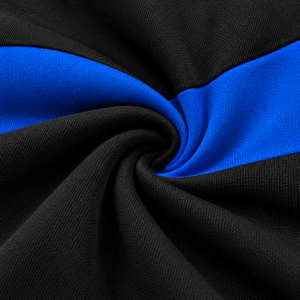 Conjunto Deportivo Personalizado en Bloques de Color Negro y Azul para Hombre, Sudadera de Poliéster y Algodón, Pantalones Deportivos, Ropa Deportiva, Traje de Entrenamiento - Product Image 3