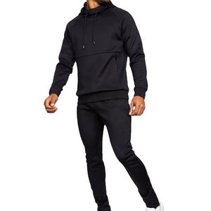 Survêtement d'hiver personnalisé pour homme, 2 pièces, avec fermeture éclair intégrale, capuche et taille élastique, pour tenue décontractée - Product Image 1