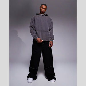 Sweat-shirt à capuche Y2K d'hiver 400 Gsm avec impression numérique personnalisée pour homme, surdimensionné, délavé à l'acide, écologique, OEM - Product Image 5