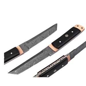 Couteau de chasse artisanal en acier Damas, couteau d'extérieur personnalisé, couteau de camping à lame pleine, couteau de bushcraft ultra-affûté, couteau de survie haut de gamme - Product Image 1