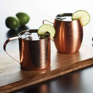 Ensemble de tasses et verres en cuivre faits à la main, finition polie, vaisselle en cuivre pour cuisine et bar, vente en gros - Product Image 4