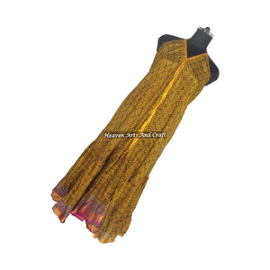 Nuevo Vestido Boho Vintage con Volantes, Vestido de Seda Sari Vintage, Vestido Moderno y a la Moda para Chicas, Damas y Mujeres, Elegante para Cena - Product Image 3