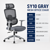 Nouvelle chaise de bureau ergonomique en maille 2026 avec support lombaire réglable en hauteur pour le bureau et le lieu de travail