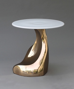 Handcrafted Ernest Aluminium <b>Bedside</b> <b>Table</b> Modern Side <b>Table</b> Aluminium Accent <b>Table</b> Metal End <b>Table</b> Bedroom Furniture - Product Image 6