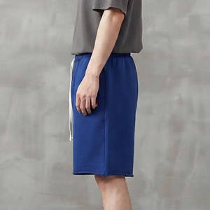 Shorts pour hommes 100% coton, taille mi-haute, couleur unie, respirants, écologiques, séchage rapide, style streetwear ample, style high street - Product Image 5