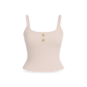 เสื้อกล้ามถักแบบมีกระดุมด้านหน้าสำหรับผู้หญิงทันสมัย เสื้อแขนกุดระบายอากาศได้ดีสำหรับผู้หญิง เสื้อผ้าขายส่ง - Product Image 1