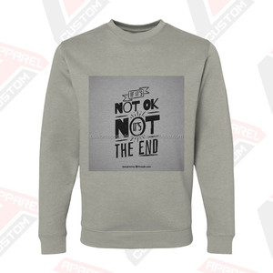 Sweat-shirt surdimensionné en coton molletonné 100% coton, effet délavé, streetwear, broderie personnalisée, MCAMS21 - Product Image 5