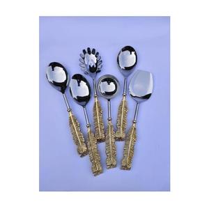 Juego de Cubiertos de Acero Inoxidable de 4 Piezas con Acabado Dorado de Lujo, con Mangos Sostenibles Aptos para Lavavajillas, para Hoteles y Bodas - Product Image 3