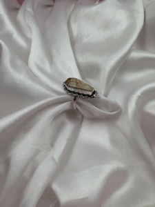 Anillo largo de jaspe natural con diseño de cometa, chapado en plata, hecho a mano, vintage, con piedras preciosas, para mujer, joyería al por mayor - Product Image 3