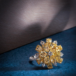 Hot Selling Iced Jewelz 8.80 Carat Round Cut <b>Ring</b> 14K yellow Gold Gold Plated for her IGI - Product Image 3