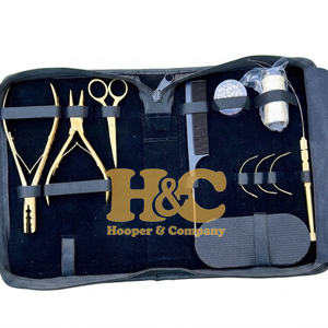 New Arrivals Hair Extension Tool <b>Kit</b> Tape Plier Sustainable Loop Hair Clip <b>Beads</b> Comb Hair <b>Kit</b> Black Hair Extension <b>Kit</b> - Product Image 1