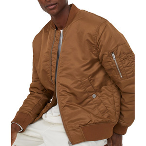 OEM High Street Fashion Clothes Low MOQ Windproof Casual Outdoor Coat <b>Zip</b> <b>Up</b> Varsity <b>Jacket</b> Custom Logo Print Bomber Windbreaker - Product Image 2