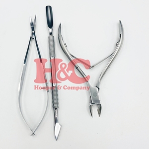 Hot Sale Nail Pusher <b>Manicure</b> Pedicure <b>Kit</b> with Stainless Steel Tools Straight Blade Nail Cutter & Nipper Customize Logo - Product Image 1