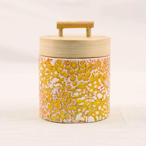 Vietnam Handicraft Mother of Pearl Bamboo <b>Jar</b> Designed with Shell Inlay for Decorative Storage Solutions - Product Image 3