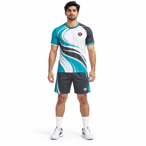 Ropa deportiva ideal para entrenamiento de balonmano, kits de balonmano, camiseta de equipo profesional, pantalones cortos a juego, cómodos y transpirables - Product Image 4