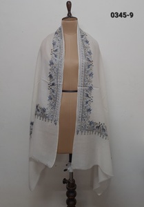 Étoles 100 % laine avec bordure brodée motif oiseaux sur 4 côtés - Product Image 5