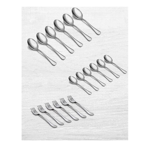Ensemble de couverts en acier inoxydable de qualité supérieure, design moderne, cuillère, best-seller - Product Image 4