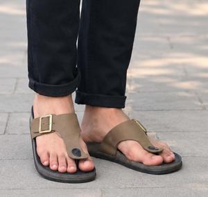 Men’s Casual Buckle Slide <b>Sandals</b>, Open Toe Comfort Slippers, Adjustable Strap with Textured Rubber Sole for Everyday Wear - Product Image 2