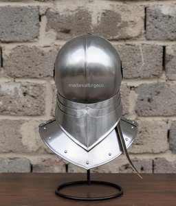 Casco de Caballero de Acero Inoxidable con Juego de Armadura de Gorgeta, Accesorio de Cosplay Ponible para Exhibición Coleccionable de Arte - Product Image 6