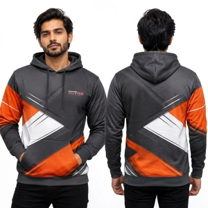 Men Custom Sublimation <b>Hoodie</b> <b>Lightweight</b> Performance Fabric Breathable Construction Full Print Design Comfortable Athletic Fit - Product Image 6