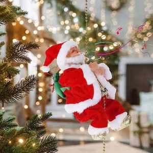 Babbo Natale Arrampicatore 23 cm, Decorazione Natalizia per Albero di Natale che si Arrampica su e giù - Product Image 1