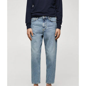 Jeans ajustados de mezclilla para hombre, pantalones slim fit con cierre de cremallera y botón, pantalones de hombre, joggers, envío directo. - Product Image 2