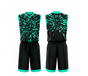 Ensemble d'uniformes de basketball personnalisés avec logo, sublimation intégrale, fournisseur de vêtements de sport en polyester respirant et à séchage rapide pour hommes et femmes - Product Image 2
