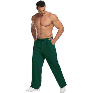 Men's Pants Casual Sports Fleece <b>Slim</b> <b>Joggers</b> Factory Wholesale Plus Blue Straight Pattern Men's Trousers Embroidered Mid Zipper - Product Image 4
