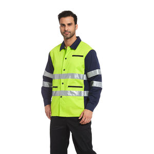 Chemises de travail de sécurité réfléchissantes à manches longues, haute visibilité, OEM, séchage rapide, pour la construction, la sécurité, les travaux industriels, uniforme de travail - Product Image 1