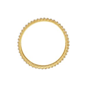 กำไลข้อมือทองคำขาวประดับเพชรเลี้ยงในห้องปฏิบัติการลายใบไม้ฉลุลาย - Product Image 3