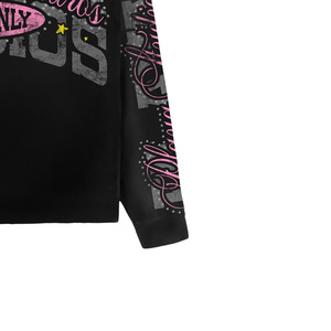 Fresh Look Long Sleeve T-Shirt Men's <b>Black</b> Street Style Printed Jersey O-Neck Regular Fit - Product Image 4