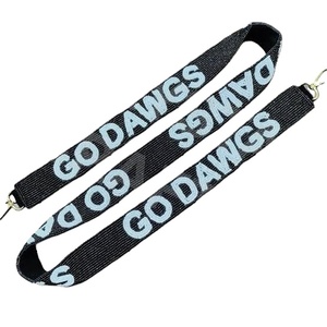 GO dawgs Design Correa de monedero con cuentas Correas de bolsa de cuentas de semillas de oro blanco personalizadas Correa de cuentas personalizada para bolsos - Product Image 1