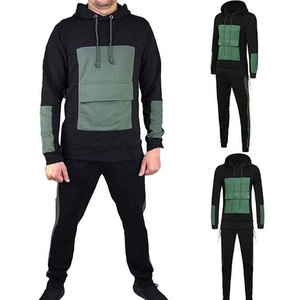 Custom Unisex Casual Sport Jogging Sweatsuit Blanco Negro 2 piezas Set Plus Size Track Suits para hombres Invierno - Product Image 1