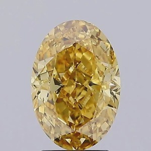 Diamant de laboratoire jaune fantaisie taille ovale, pierre synthétique certifiée IGI pour bague de fiançailles personnalisée, de 1 à 5 carats, pureté VVS2 VS2 - Product Image 3