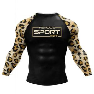 Rashguard de Jiu Jitsu y Muay Thai de Alta Calidad al por Mayor, Rashguard Deportivo de Compresión Personalizado de Manga Larga para Hombre, MMA, BJJ - Product Image 1