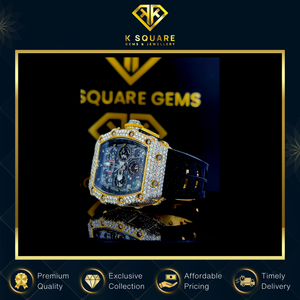 Venta al por Mayor de Relojes de Lujo Nuevos con Movimiento Automático de Cuarzo, Resistentes al Agua, VVS, Unisex, con Correa Cuadrada de Acero Inoxidable y Diamantes Moissanite - Product Image 4