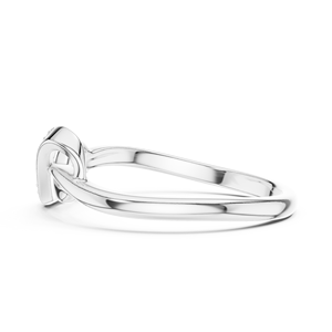 INFINITY LAB GROWN DIAMOND <b>RING</b> <b>SET</b> 18KT WHITE GOLD RHODIUM PLATED BRILLIANT CUT MINIMALIST <b>WOMEN</b> ENGAGEMENT WEDDING PARTY - Product Image 4