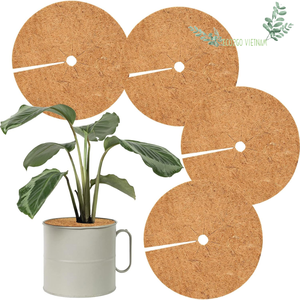 Coconut Coir Fiber Tree Mulch Ring – Natural Coco <b>Liner</b> Mat for Tree & Plant Protection - Product Image 1