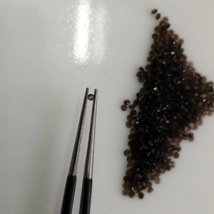 Quartz fumé brun naturel, taille brillante ronde de 1,5 mm, traité thermiquement, pierre précieuse de qualité supérieure pour la fabrication de bijoux - Product Image 1